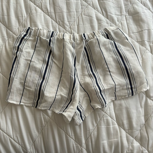 Brandy Melville navy and white striped soft shorts - Picture 2 of 3